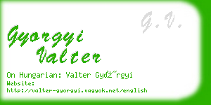 gyorgyi valter business card